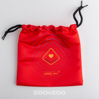 Фотография Тканевый мешок с печатью (красный), 20*20, на шнурке [=city]