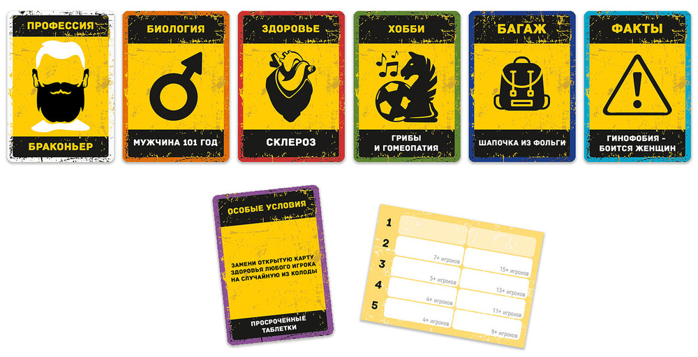 карты настольной игры Бункер 3.1 карты настольной игры Бункер 3.1